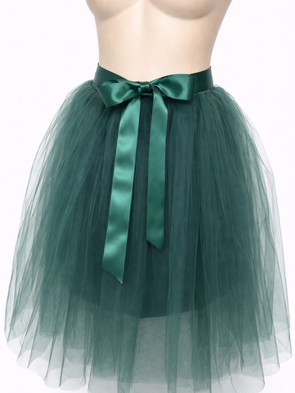 NEW Emerald Green Tulle Ballet Skirt w/ Long Ribbon Tie